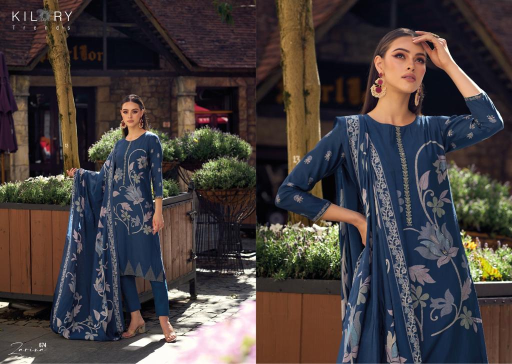 Kilory Zarina Pure Viscose Muslin Digital Printed Suits
